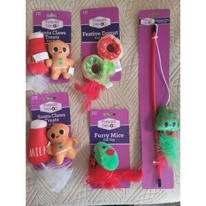 Forever Pals Cat Toys Christmas Themed Lot of 8 Total